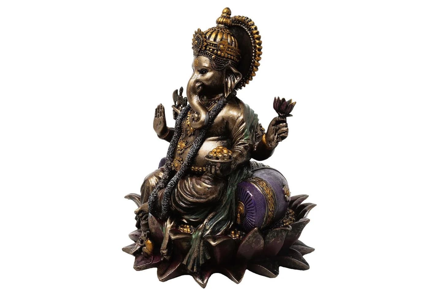 MystiCalls Buddhafigur Ganesha bronzefarben - Dekofigur - Bild 4