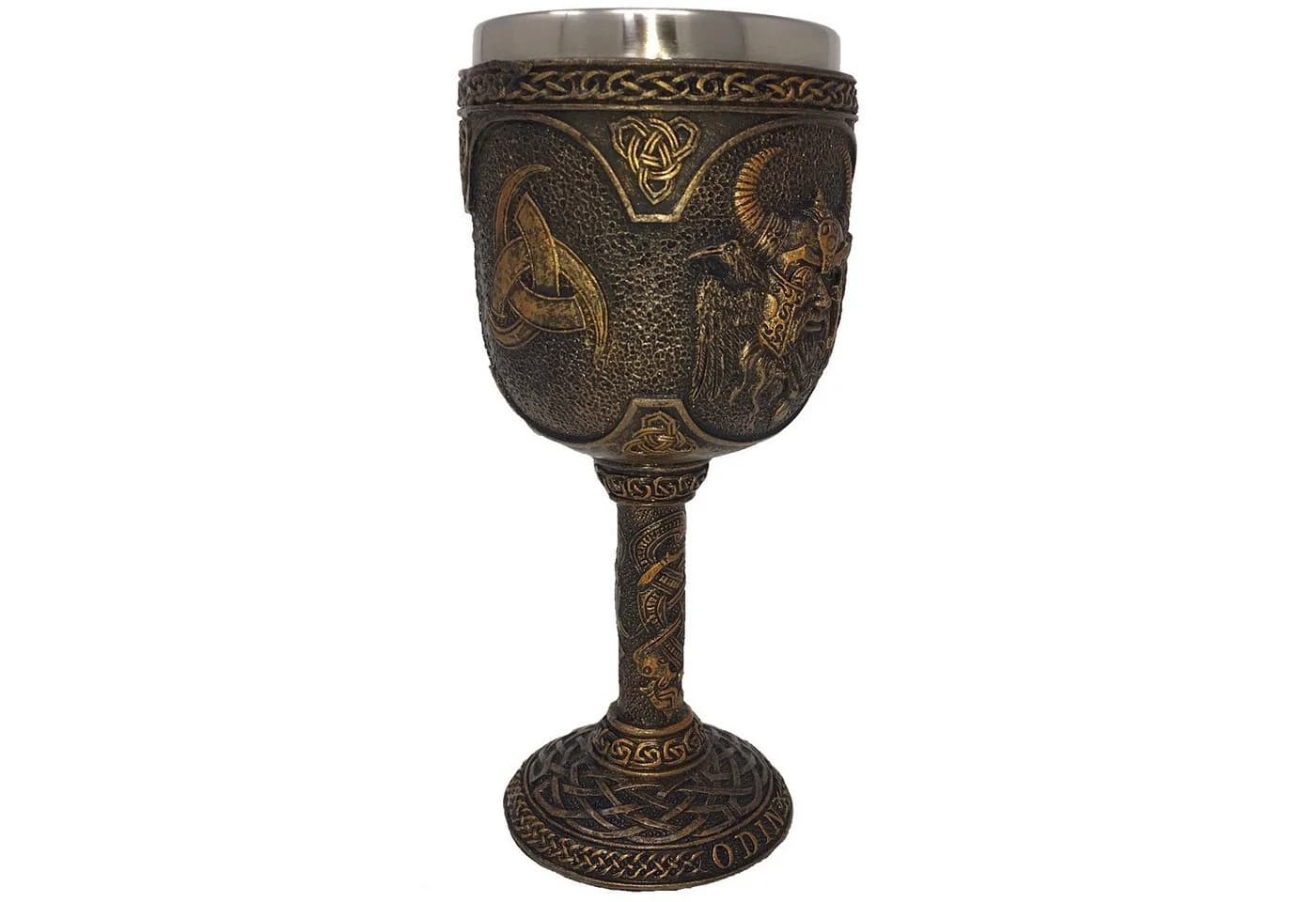 MystiCalls Wikingerkelch Odin Polyresin Metall