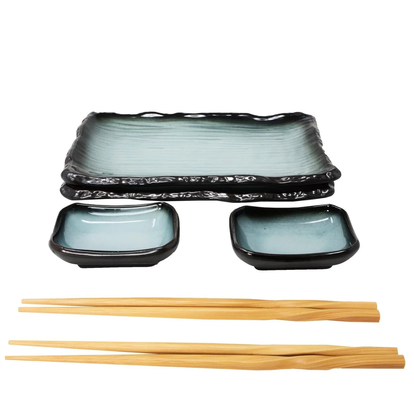 MystiCalls Sushi Geschirr Set 8-teilig blau/schwarz für 2 Personen - Bild 3