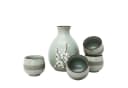 MystiCalls Sake-Set 5-tlg. Japanisch Keramik Kirschblüte Blau Bild 2