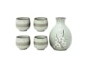 MystiCalls Sake-Set 5-tlg. Japanisch Keramik Kirschblüte Blau Bild 4