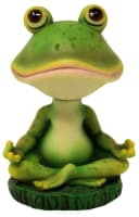 MystiCalls Wackelkopf Yoga Frosch Dekofigur Grün Polyresin Bild 2
