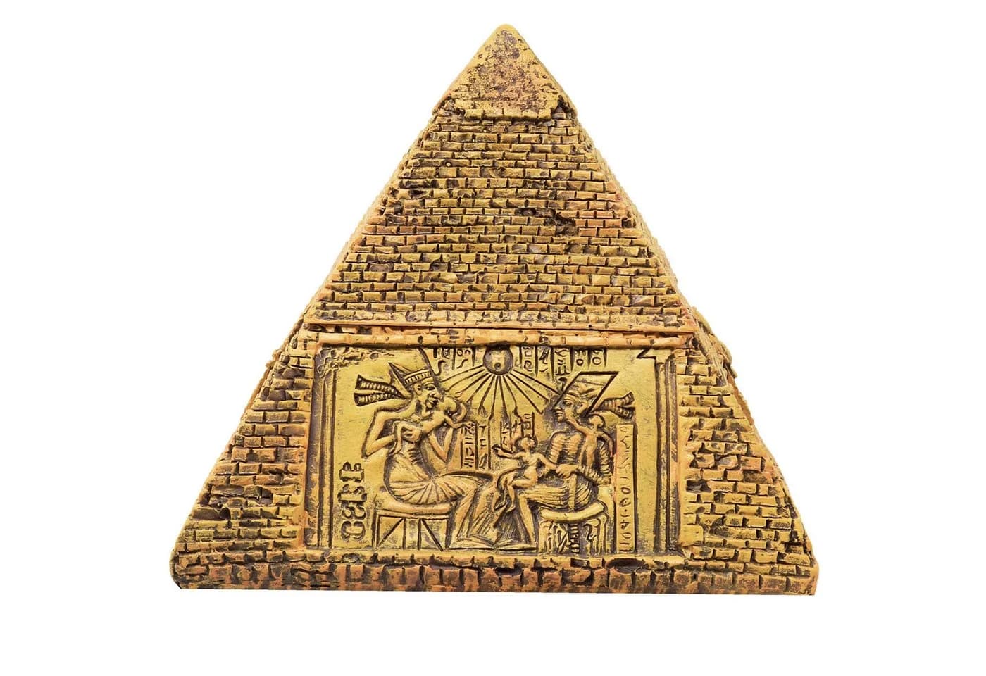 MystiCalls Dekofigur Pyramide Goldfarben Polyresin - Bild 3