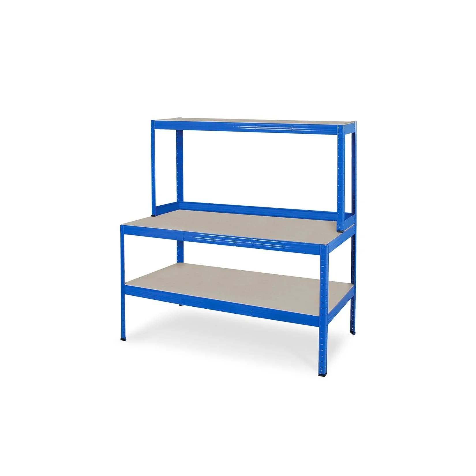 BRB Werkbankregal mit Regalaufsatz 1500x600/300x1500 mm