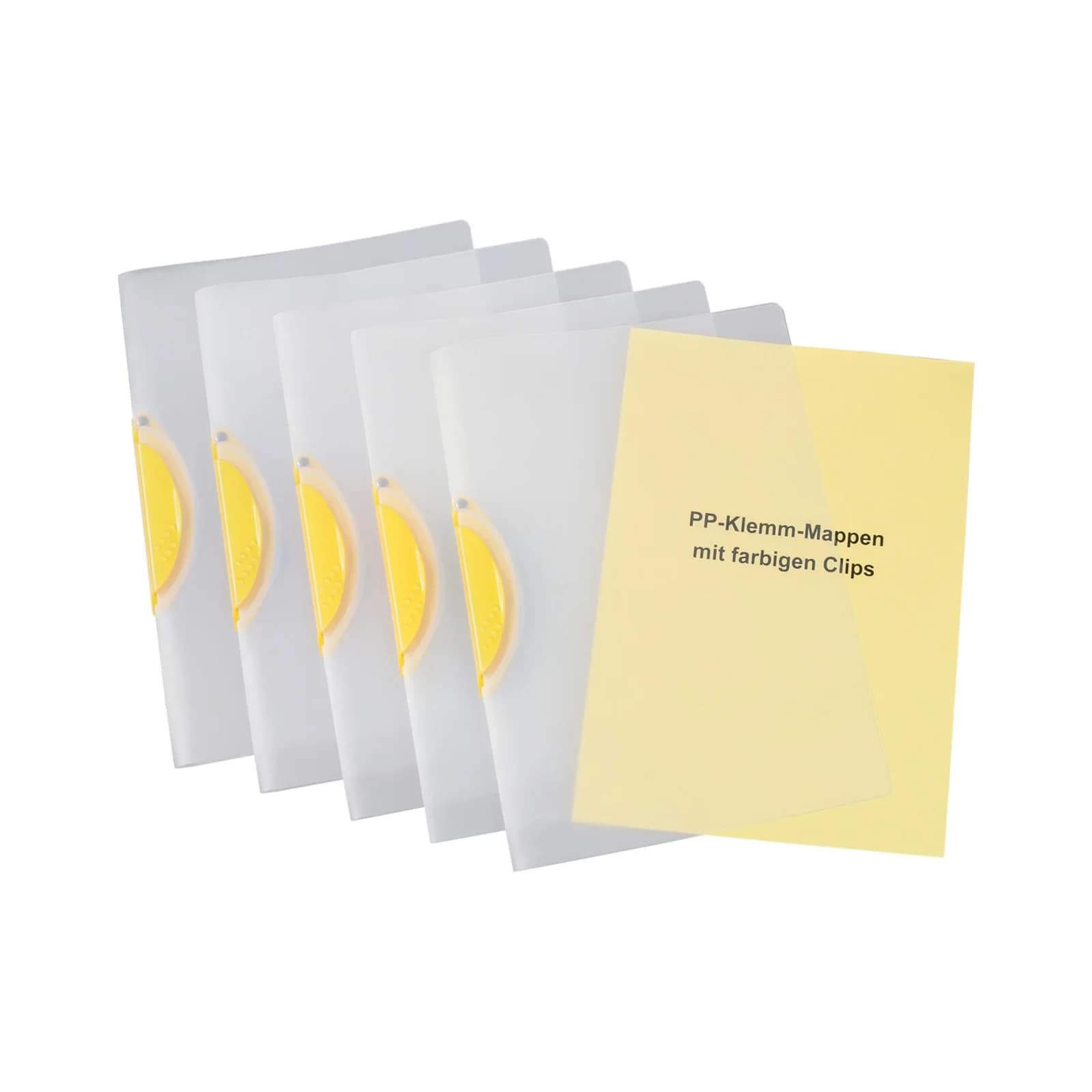 Eichner PP-Klemm-Mappen 0,45mm Helltransparent Gelb 25er Pack