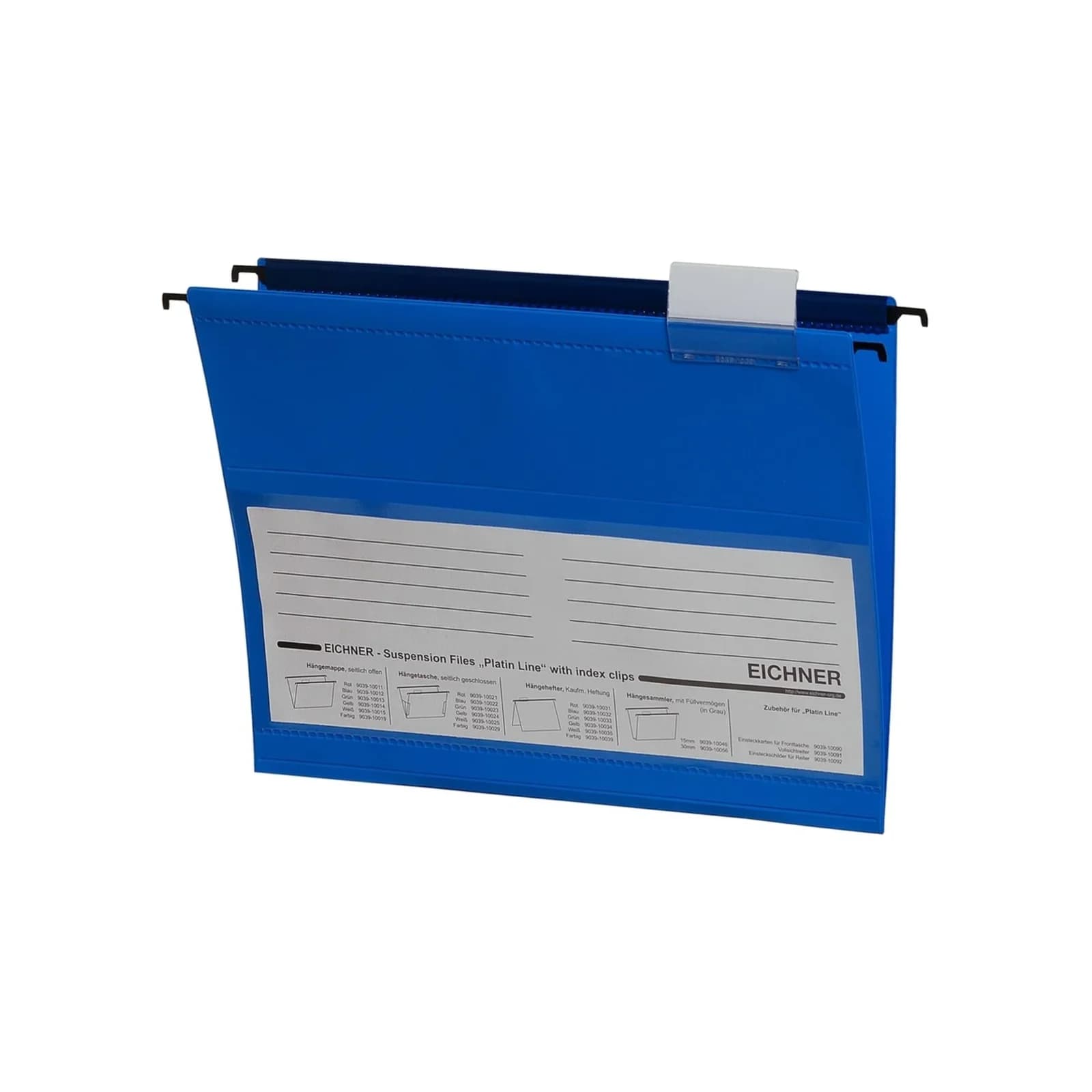 Eichner PVC-Hängemappe Platin Blau Seitlich Offen