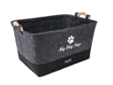 TrendPet Aufbewahrungsbox MyDogToys Spielzeugkörbchen Grau Filz Bild 2