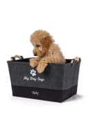 TrendPet Aufbewahrungsbox MyDogToys Spielzeugkörbchen Grau Filz Bild 3