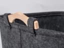 TrendPet Aufbewahrungsbox MyDogToys Spielzeugkörbchen Grau Filz Bild 4