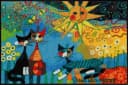 Salonloewe Fußmatte Rosina Wachtmeister La Dolce Vita Blau/Gelb Bild 2