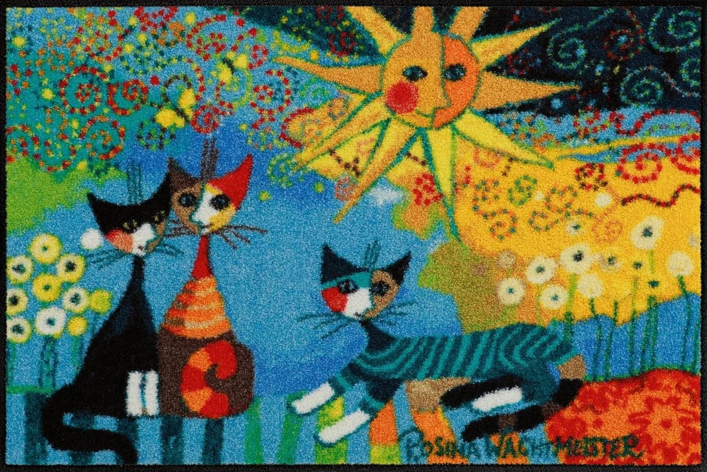 Salonloewe Fußmatte Rosina Wachtmeister La Dolce Vita Blau/Gelb - Bild 2
