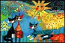 Salonloewe Fußmatte Rosina Wachtmeister La Dolce Vita Blau/Gelb Bild 4