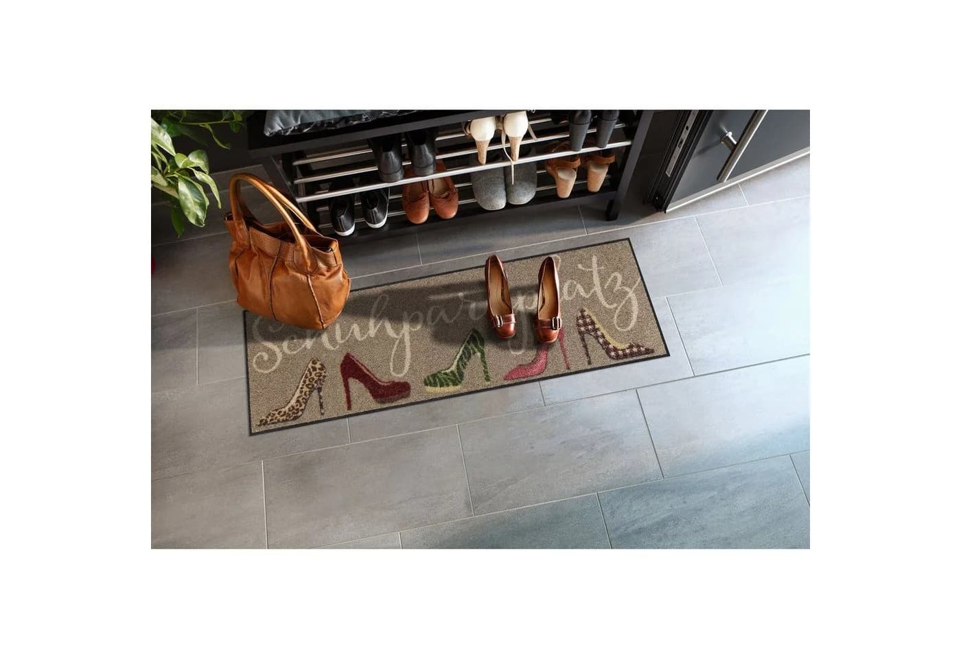 Salonloewe Fußmatte Stiletto Parkplatz Taupe Bunt Polyamid - Bild 2