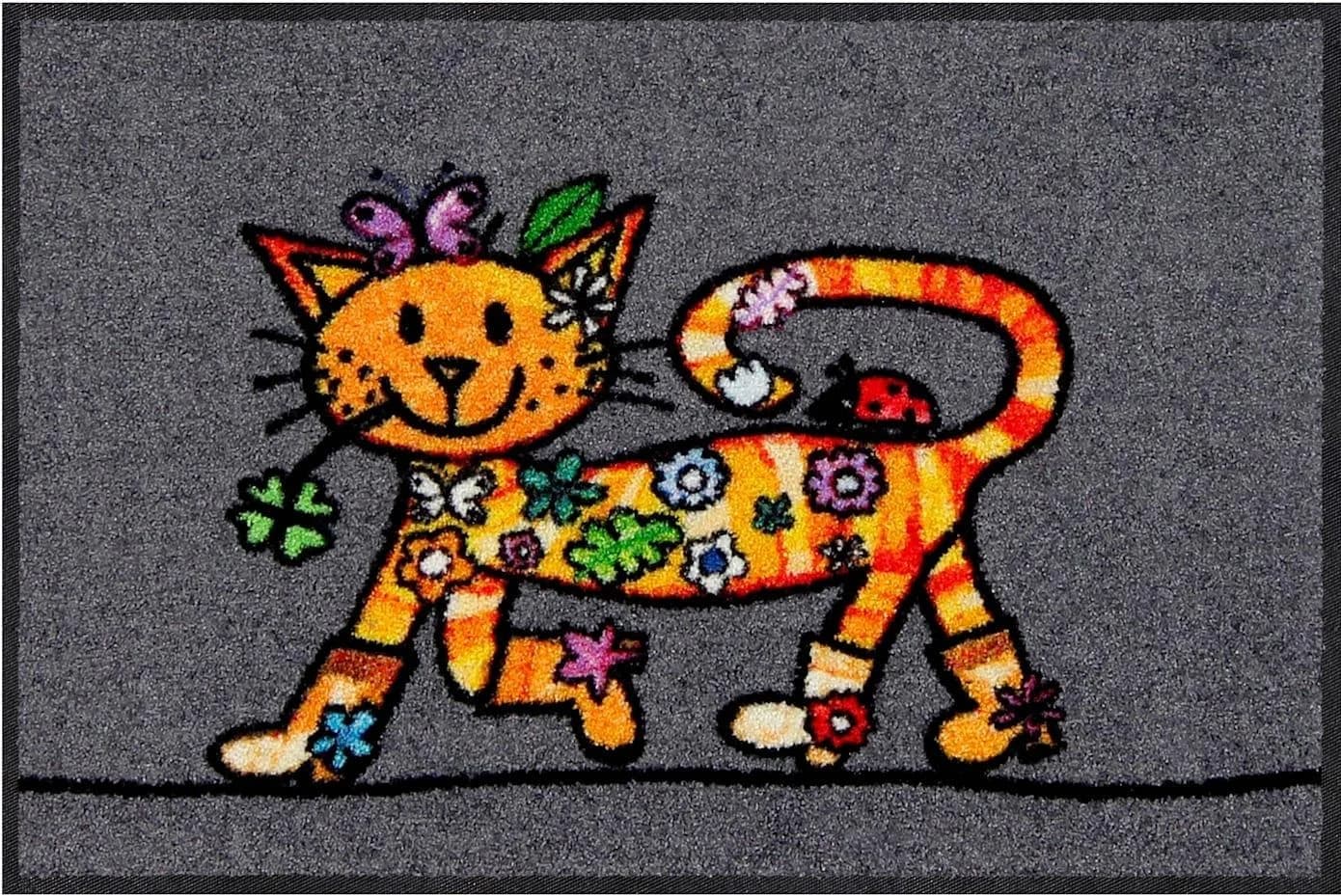 SALONLOEWE Fußmatte Gr. 1 Bunt Anthrazit Katzen-Motiv Polyamid - Bild 3