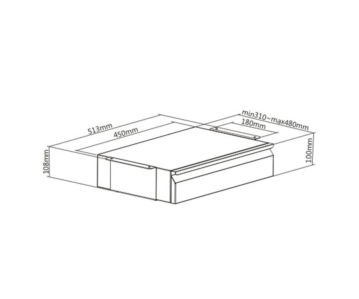 Systafex® Hängeschublade Schwarz Stahl Gleitmechanismus - Bild 5