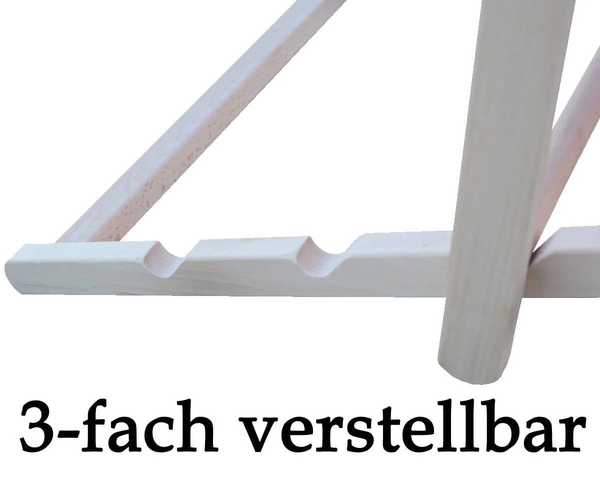 Systafex® Gartenliege Beige Klappbar Mit Verstellbarer Lehne - Bild 3