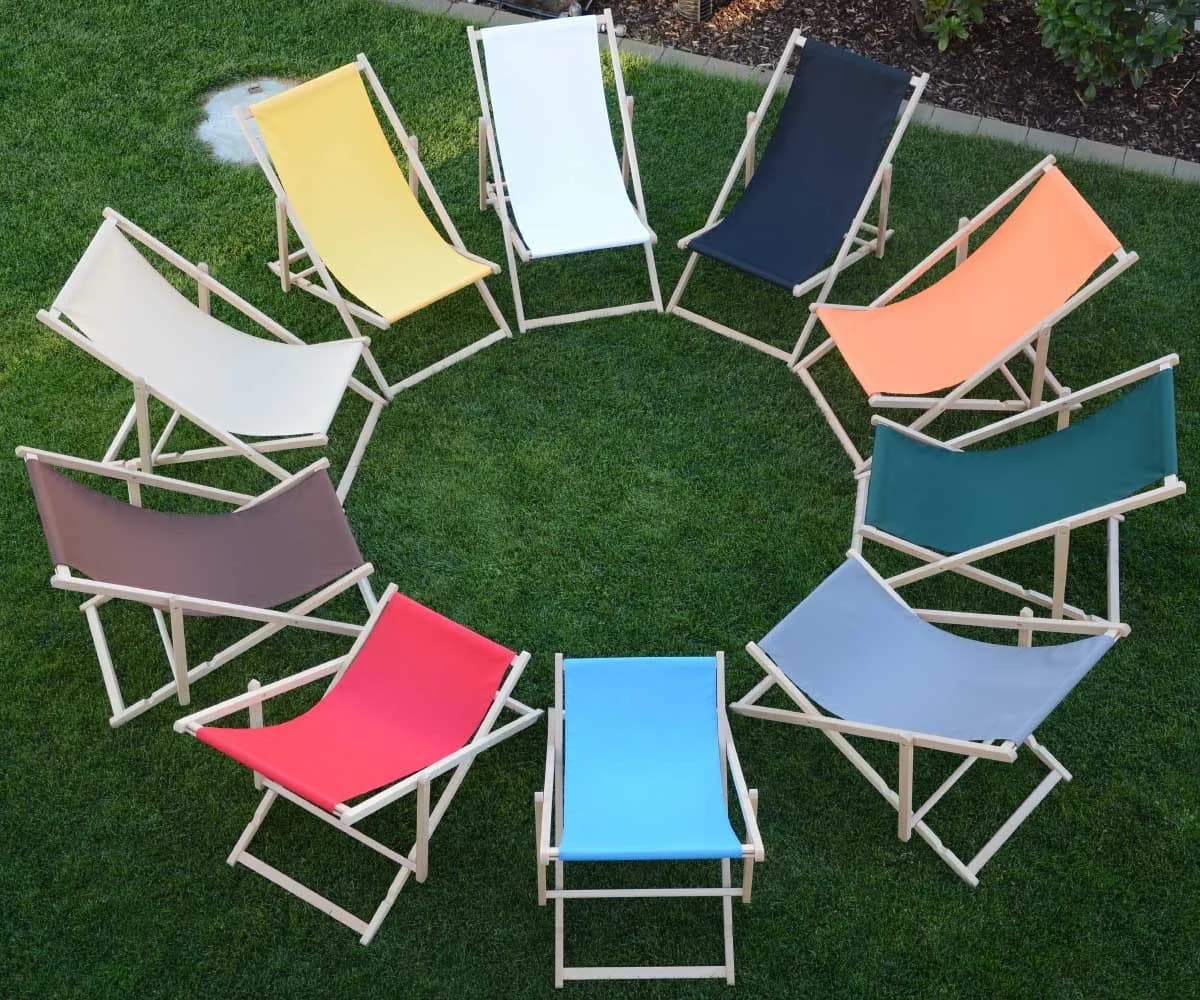 Systafex® Gartenliege Beige Klappbar Mit Verstellbarer Lehne - Bild 4