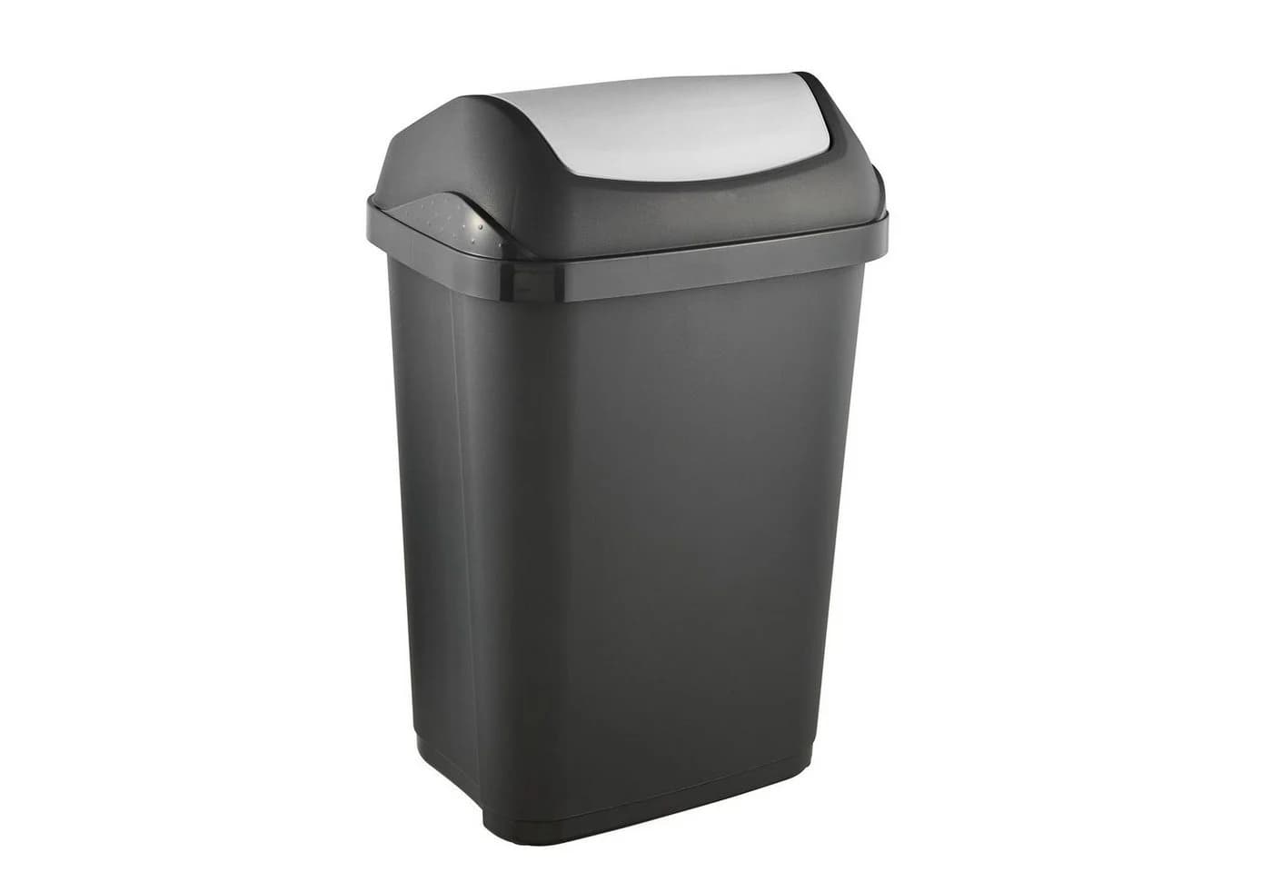 keeeper Mülleimer 25L mit Schwenkdeckel Schwarz
