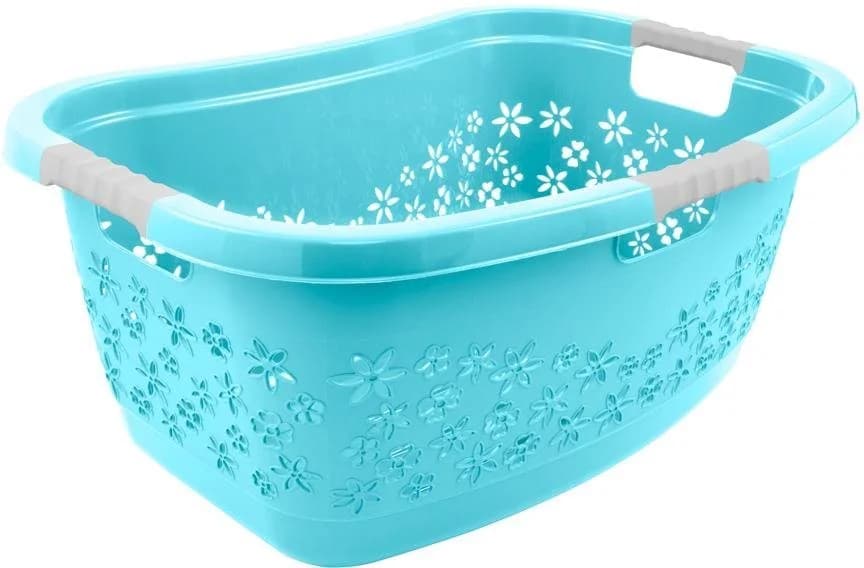 keeeper Wäschekorb lasse Blau Ergonomisch mit Softgriffen