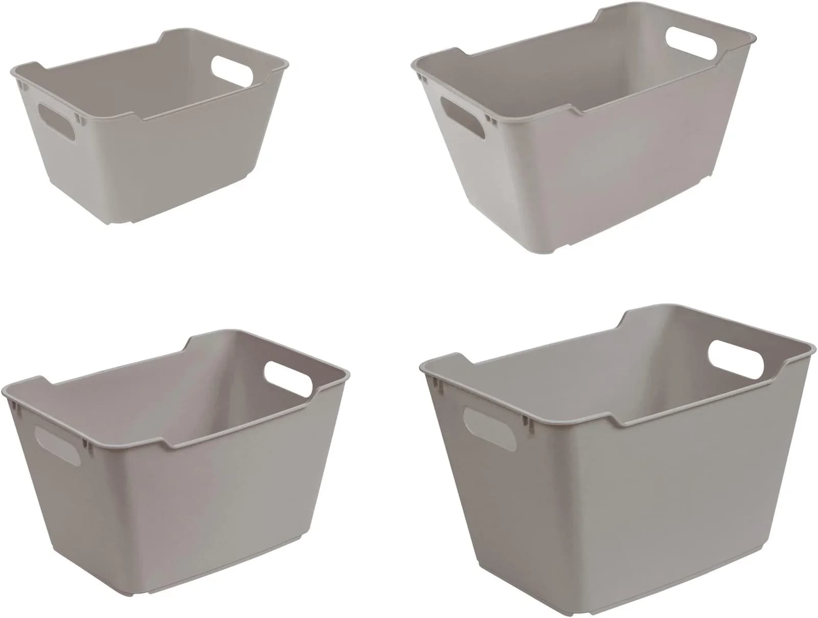 keeeper Aufbewahrungskorb Set "lotta" Grau 4-teilig Polypropylen