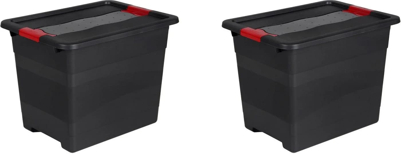 keeeper Transportbehälter eckhart Set 2-tlg. Schwarz/Rot Kunststoff - Bild 2