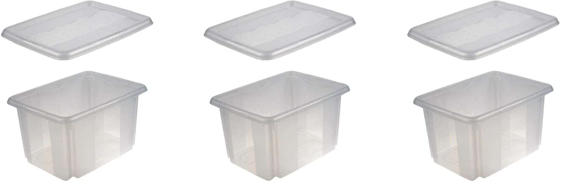 keeeper Organizer emil 3-teilig Transparent Polypropylen mit Deckel