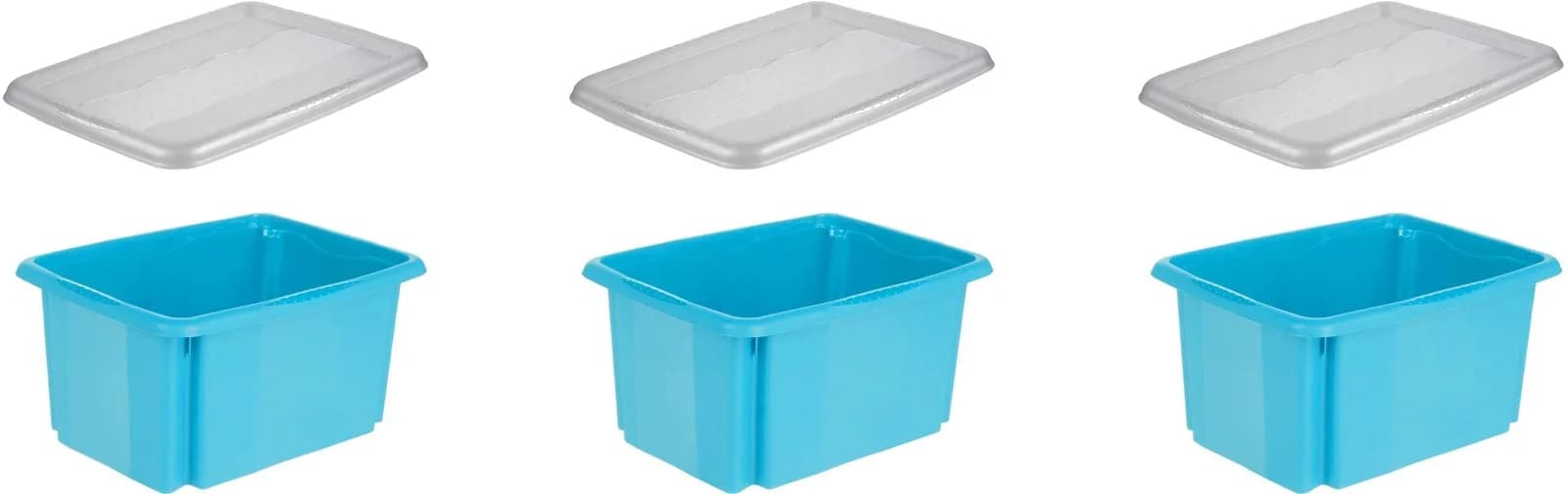 keeeper Organizer emil Aufbewahrungsbox Set Blau 3-teilig