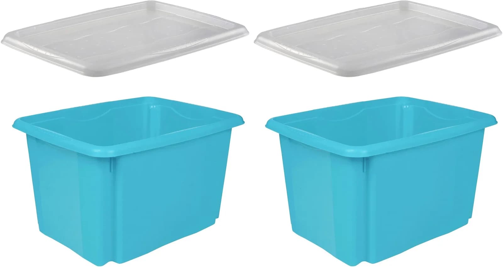 KEEEPER Stapelbox "emil" Blau mit Deckel - Polypropylen