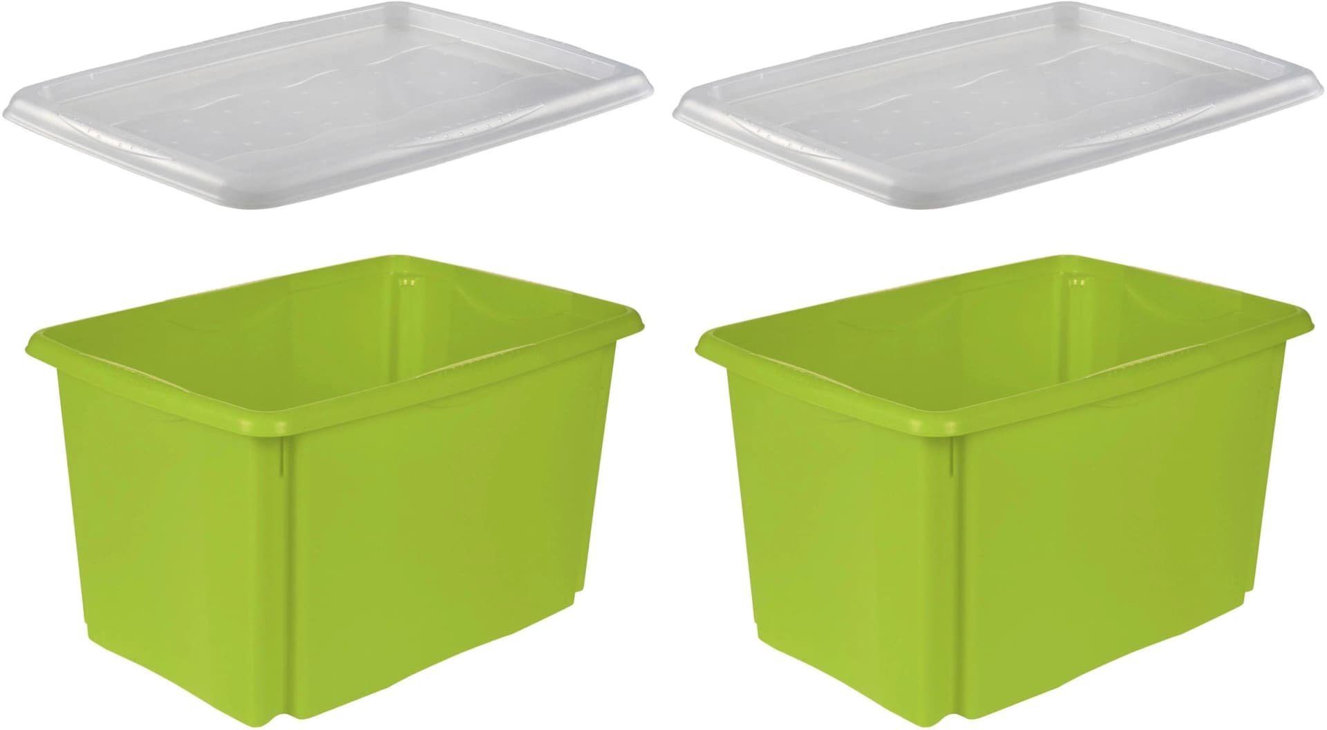 keeeper Aufbewahrungsbox emil Set 2-tlg. Grün mit Deckel