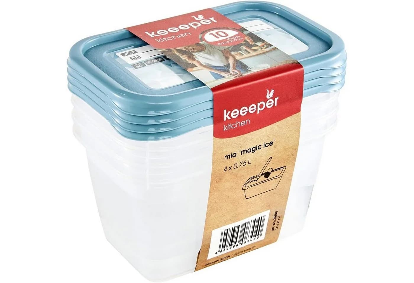 keeeper Vorratsdose 4-tlg. Mia Magic Ice PP blau transparent - Bild 2