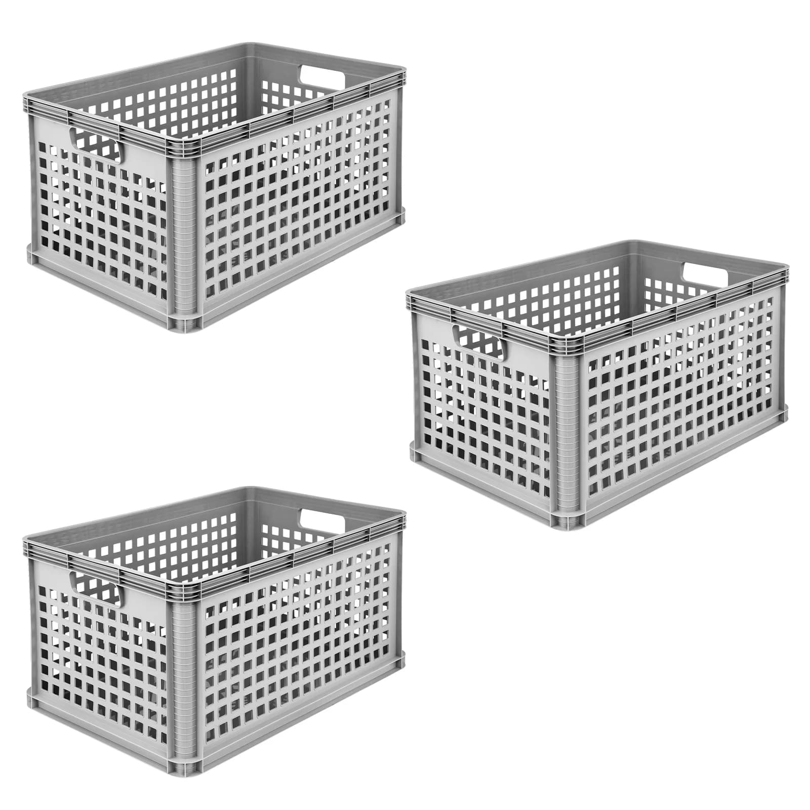 KEEEPER Transportkorb Robert 3er-Set 64 L Kunststoff