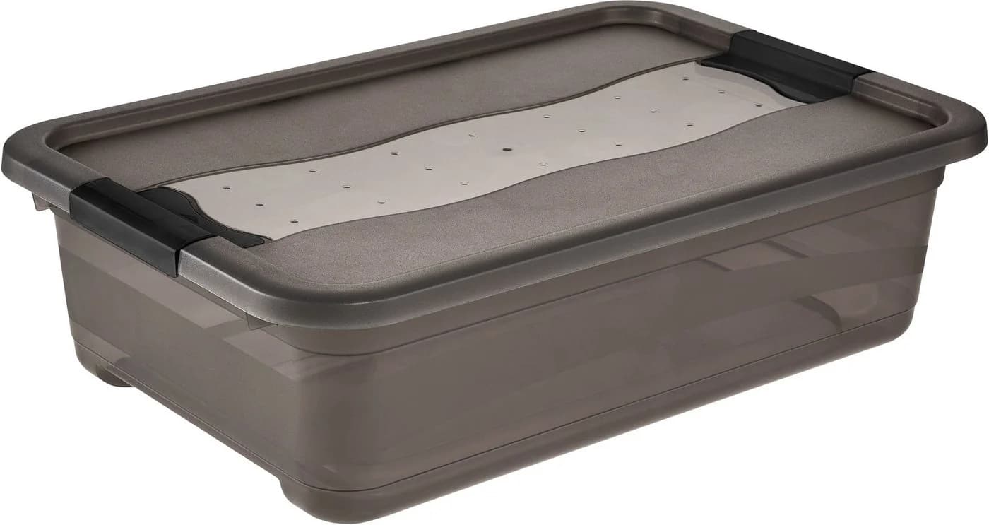 keeeper Aufbewahrungsbox Cornelia 2er Set Transparent Grau