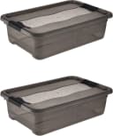 keeeper Aufbewahrungsbox Cornelia 2er Set Transparent Grau Bild 2