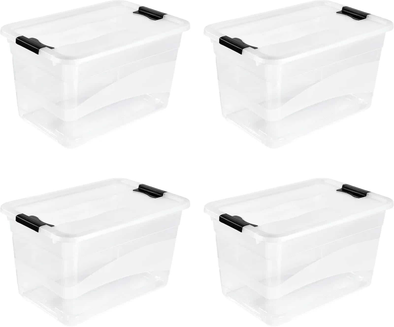Aufbewahrungsbox KEEEPER Cornelia 4er Set 52 L transparent