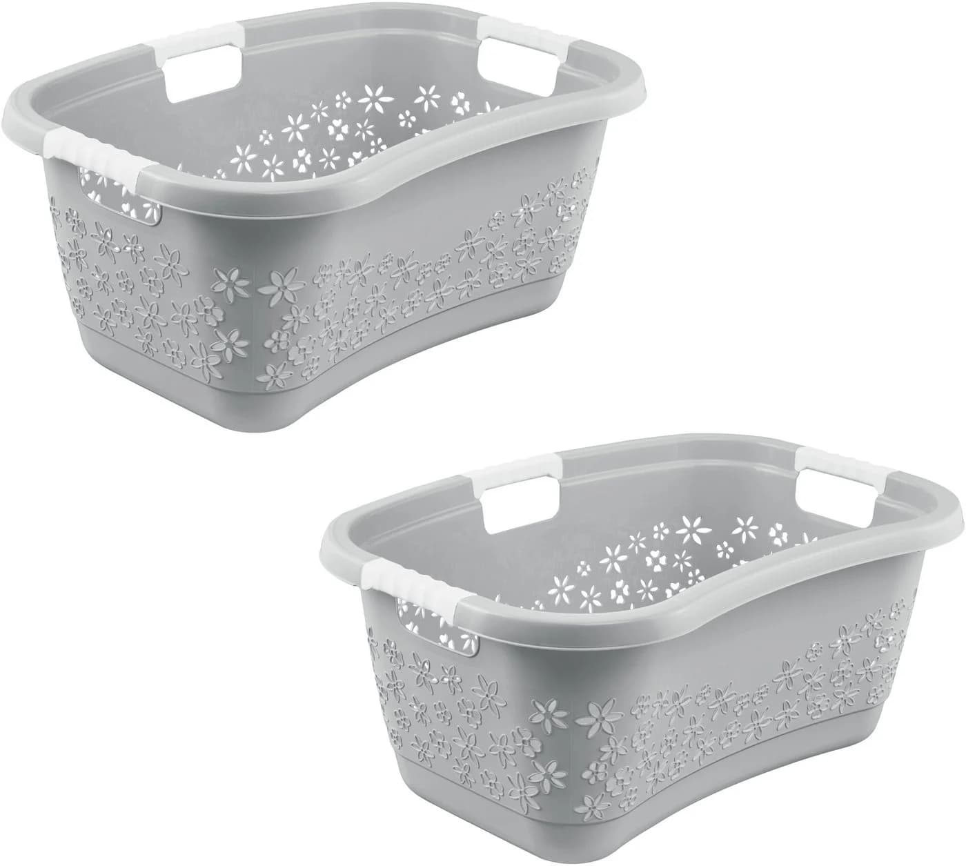 KEEEPER Wäschekorb Lasse 2er Set 50 l Nordic Grau - Bild 2