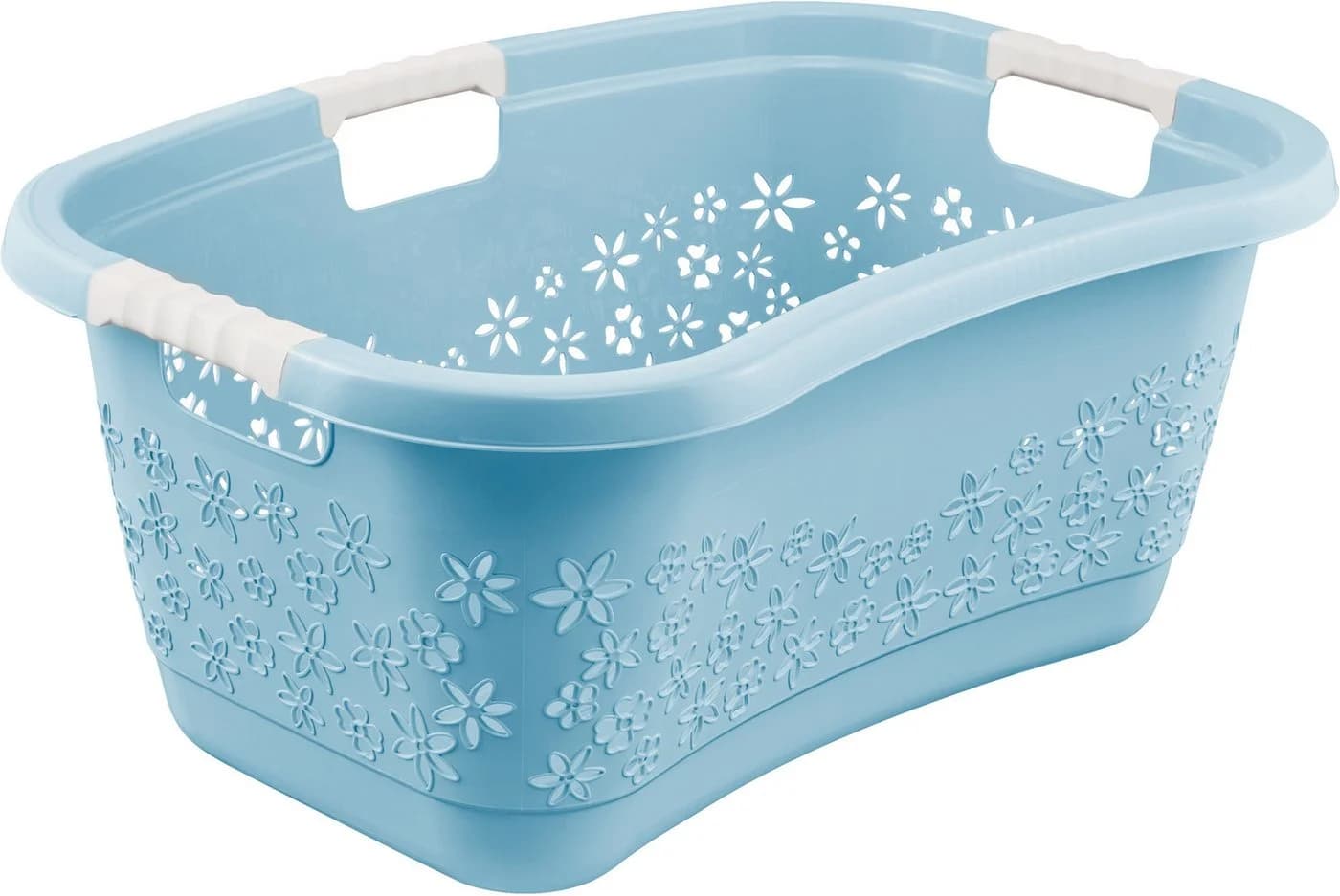 Wäschekorb KEEEPER Lasse 2er Set, 50 l, Kunststoff, Ergonomische Form, Softgriffe, Hüftstütze