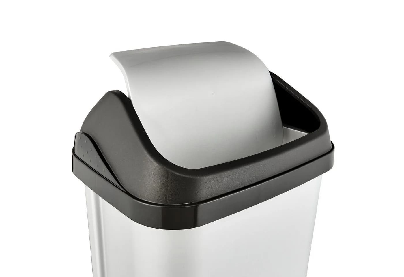Mülleimer KEEEPER 'swantje' 2er Set, Schwingdeckel, Silber - Bild 4