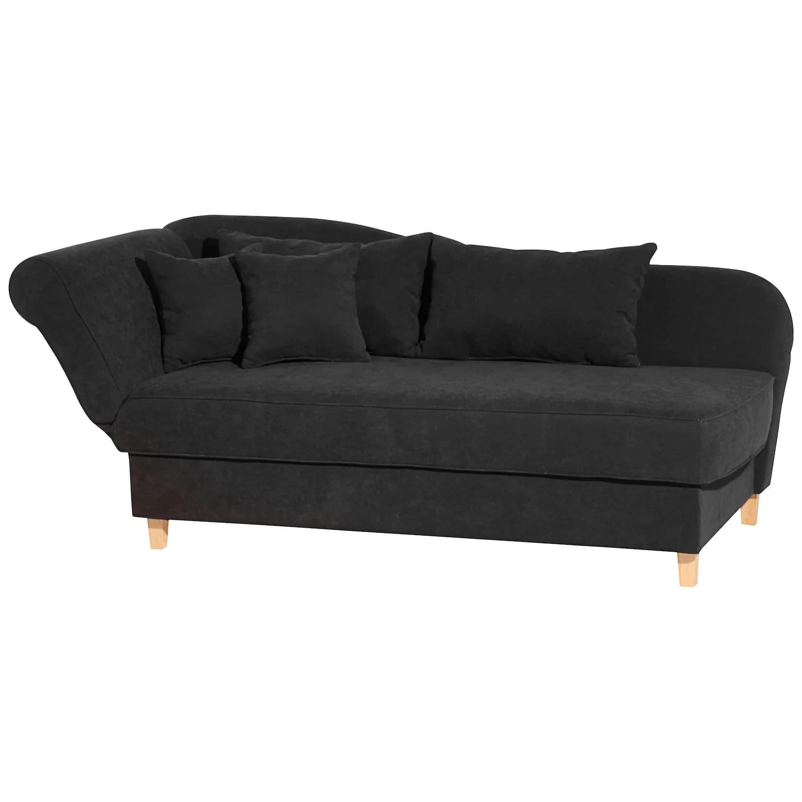 Max Winzer Selma Recamiere mit klappbarer Armlehne links schwarz