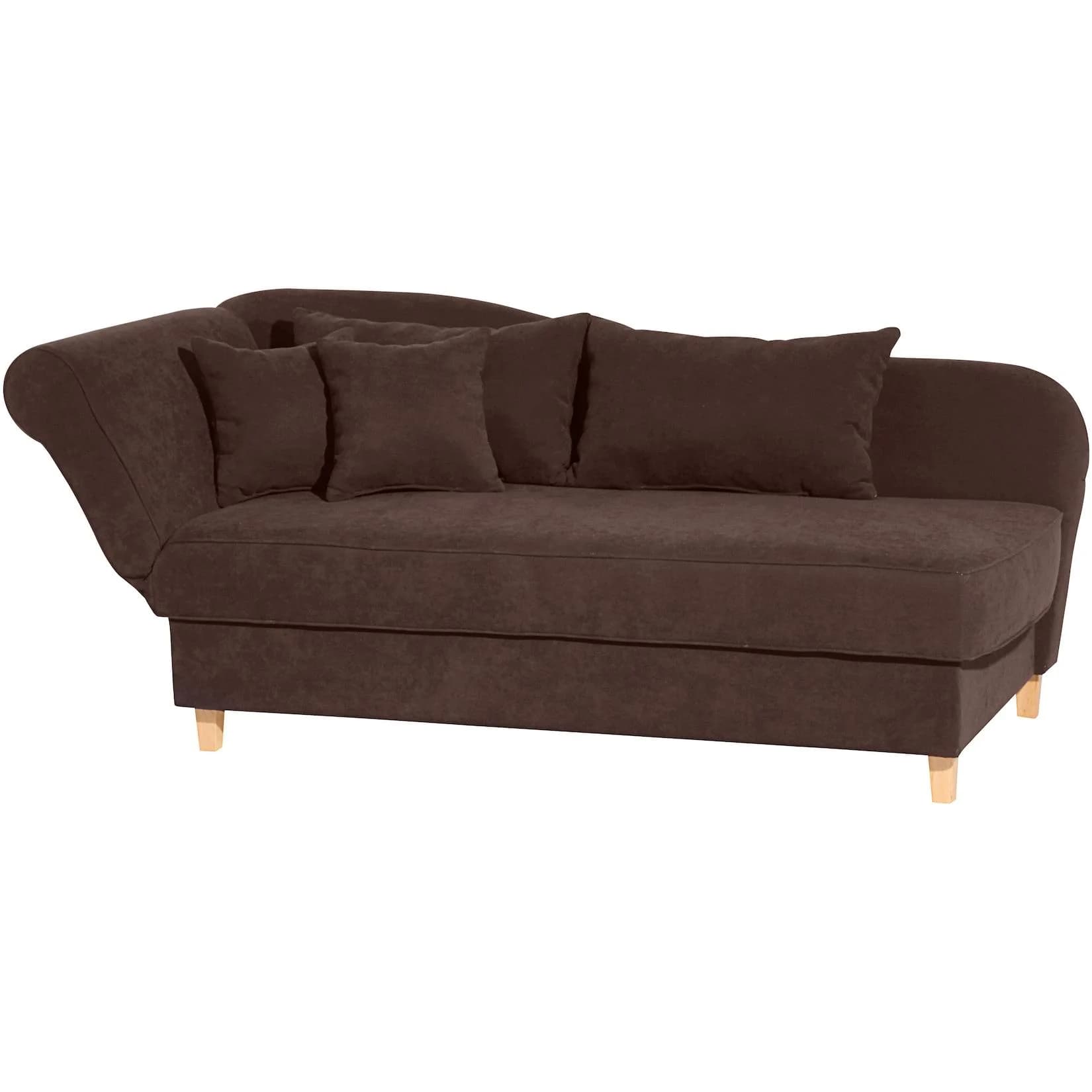 Max Winzer Selma Recamiere braun mit klappbarer Armlehne