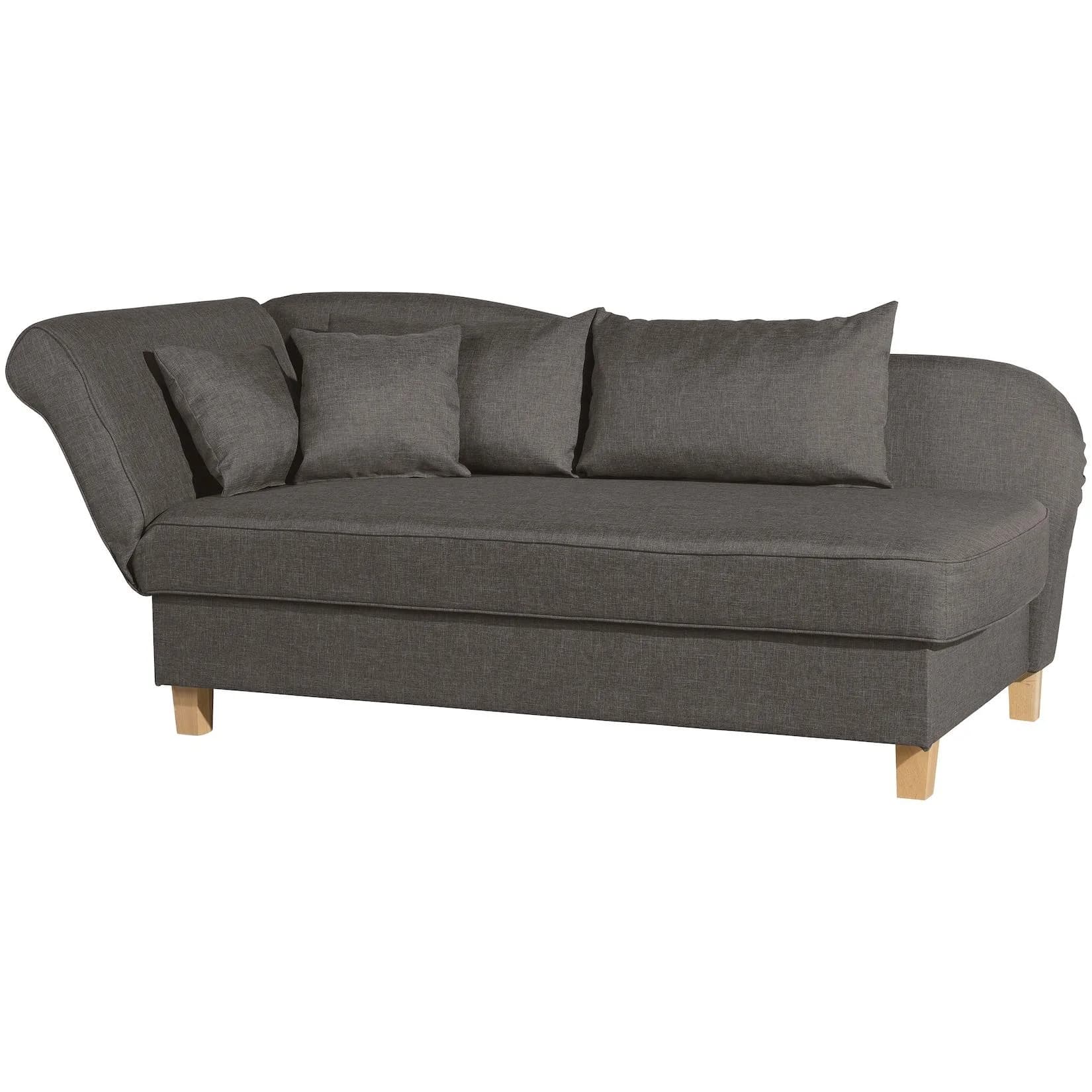 Max Winzer Selma Recamiere mit klappbarer linker Armlehne braun