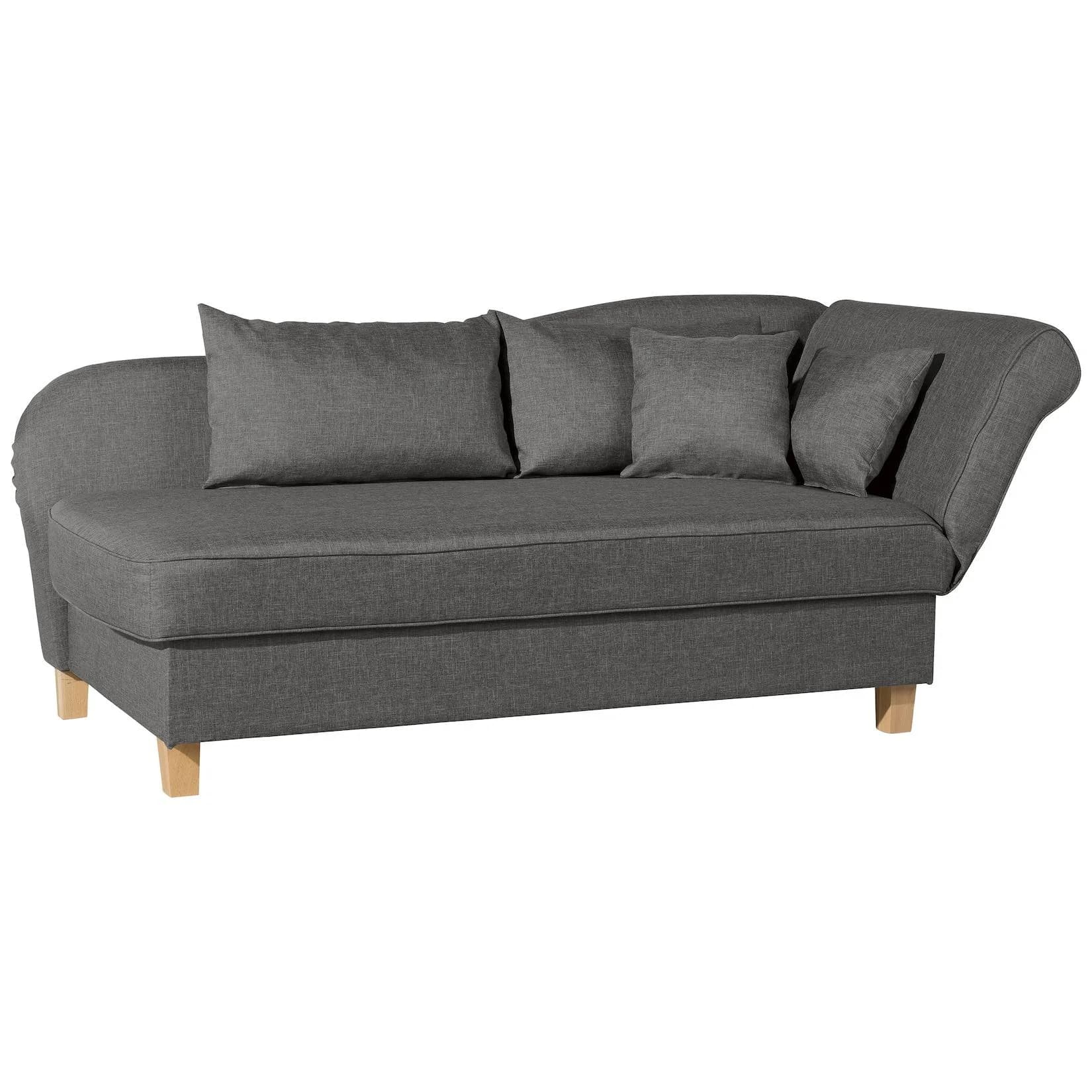 Max Winzer Selma Recamiere Anthrazit mit klappbarer Armlehne