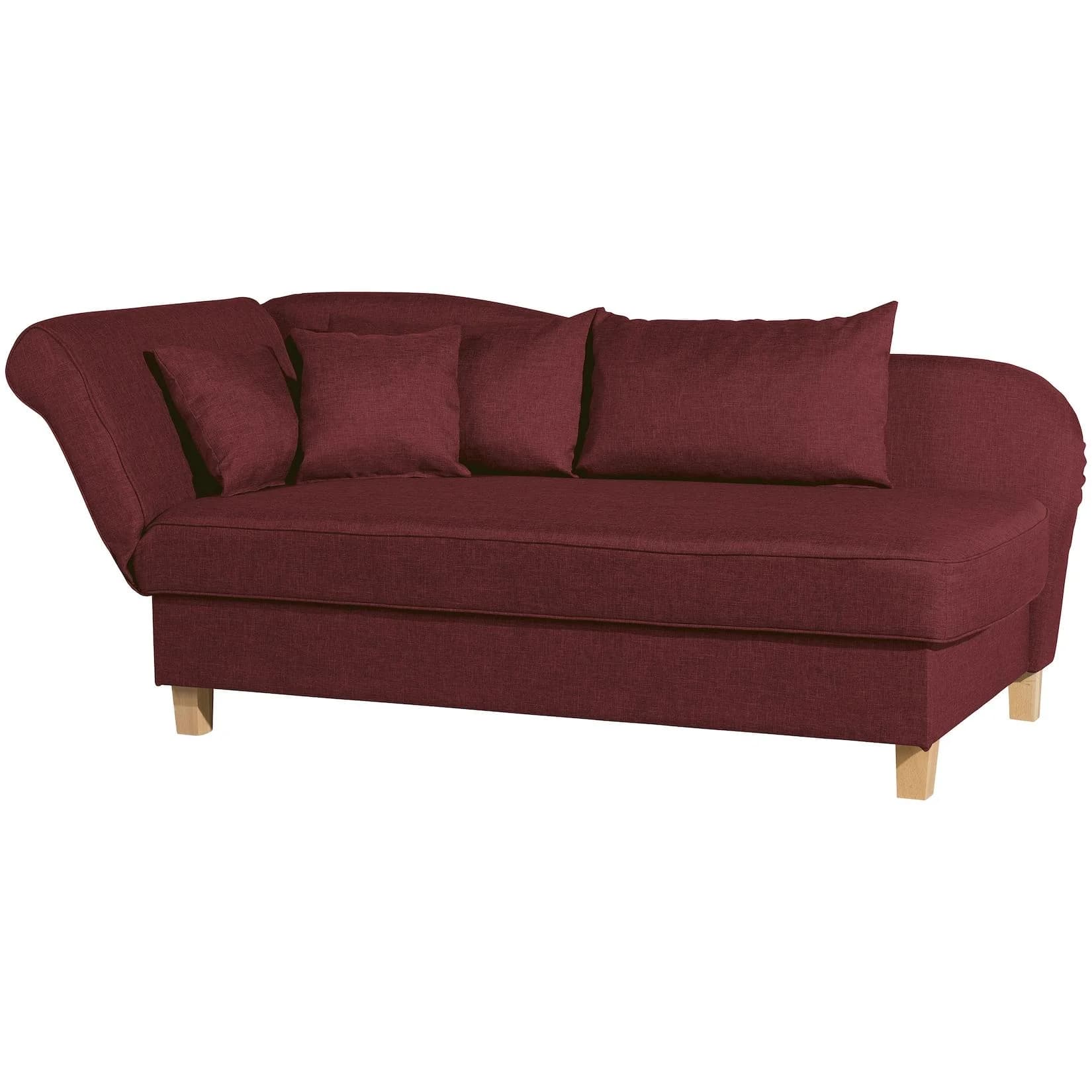 Max Winzer Selma Recamiere mit klappbarer Armlehne Rot