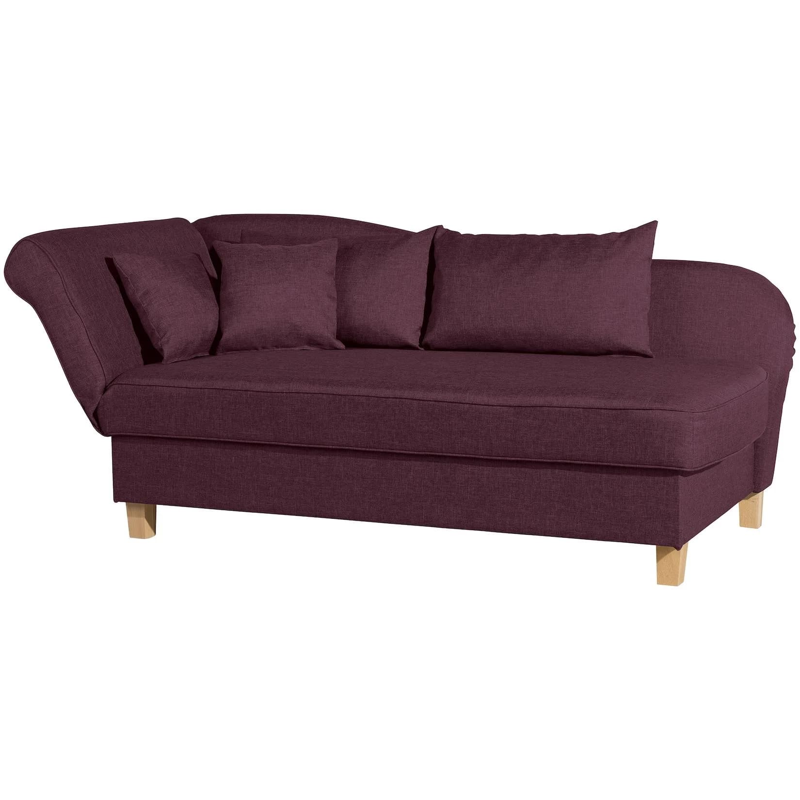 Max Winzer Selma Recamiere Burgund mit klappbarer Armlehne links