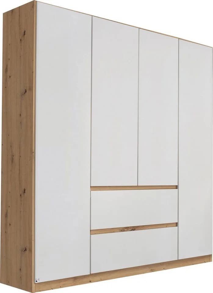 Rauch Kleiderschrank Mainz Weiß Eiche Artisan Push-to-Open - Bild 2