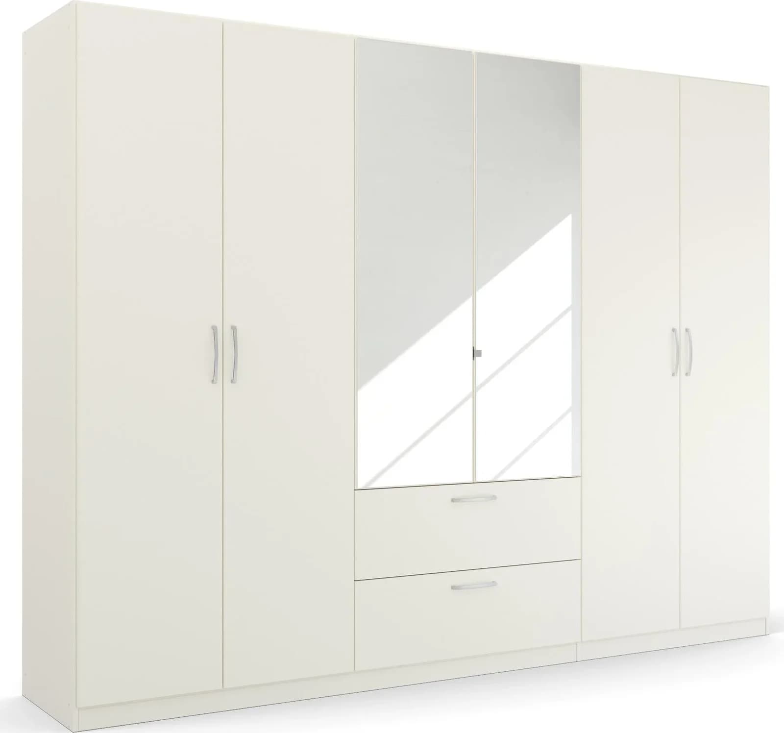 Rauch PURE BY QUADRA SPIN Drehtürenschrank Alpinweiß mit Spiegel