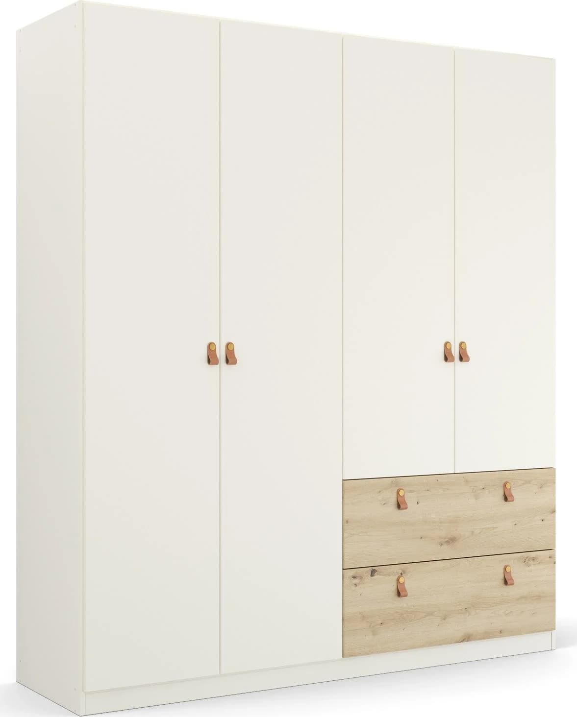 Rauch Drehtürenschrank HOMEY BY QUADRA SPIN Weiß Eiche Artisan