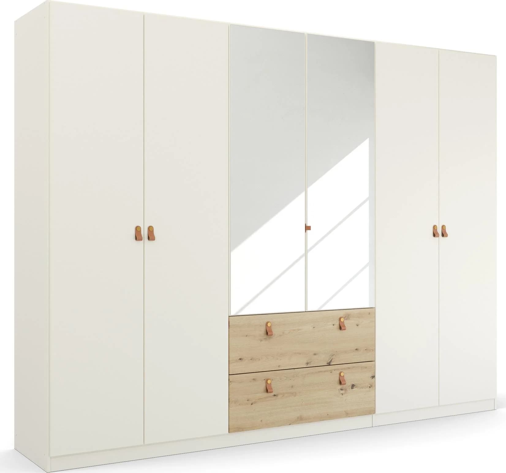 Rauch Drehtürenschrank HOMEY by Quadra Spin Weiß Eiche Artisan