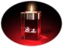 GLASFOTO.COM Advents-Teelichthalter aus Kristallglas mit 3D-Innengravur Bild 2