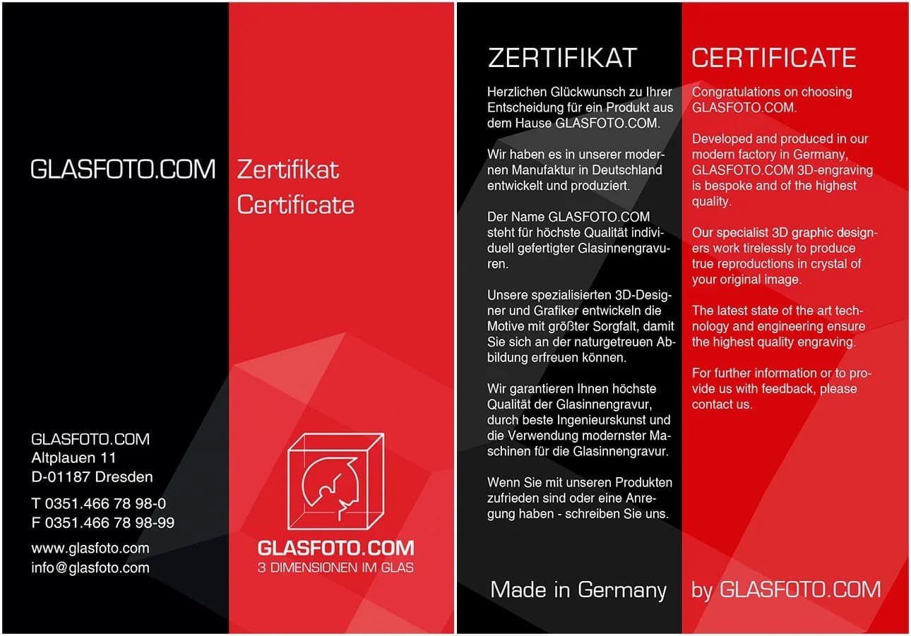 GLASFOTO.COM Advents-Teelichthalter aus Kristallglas mit 3D-Innengravur - Bild 5