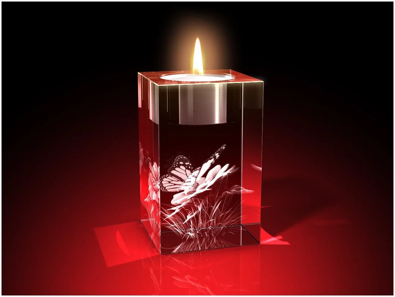 GLASFOTO.COM Teelichthalter Ostern 3D-Motive Kristallglas